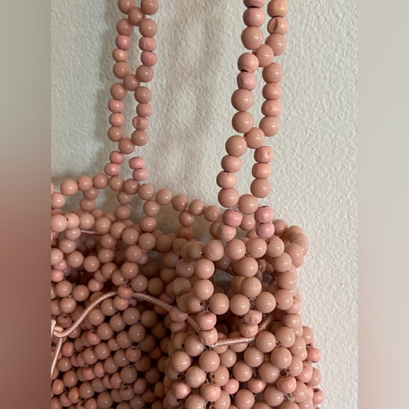 American Eagle Dusty Pink Beaded Crossbody Purse - Picture 4 of 5